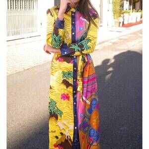 NEW MUCHO GUSTO francis bay long dress in multi